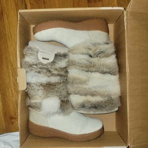 EUC Oscar Sport Norma Fur Apres Ski Winter Boots US 9 EU 40